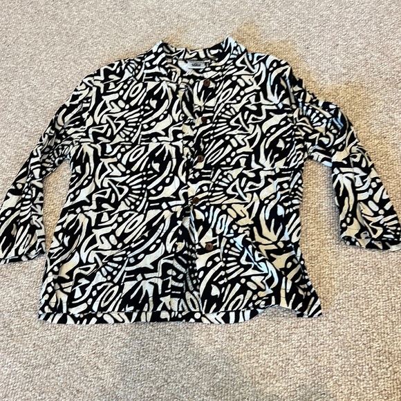 Very Vineyard rayon jacket blk/wht size S - Picture 1 of 3